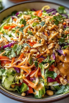 Thai Crunch Salad CPK Copycat (with peanut ginger sauce)