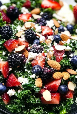Triple Berry Kale Salad with Creamy Strawberry Poppyseed Dressing