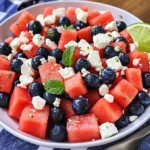 Watermelon Feta Blueberry Salad recipe