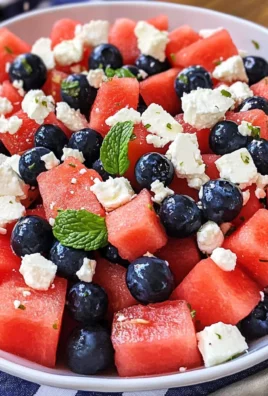 Watermelon Feta Blueberry Salad recipe