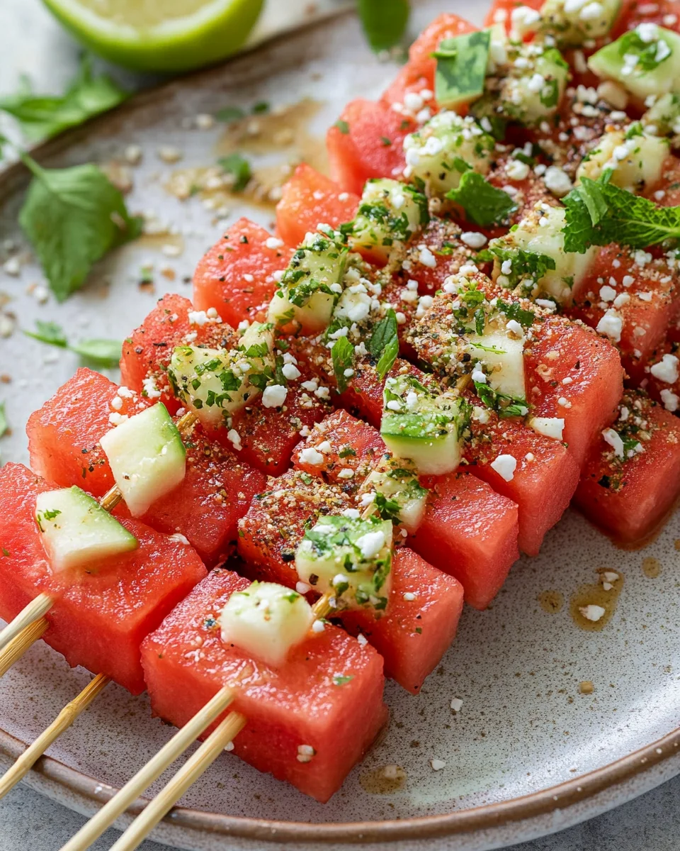 Watermelon Tajin Skewers