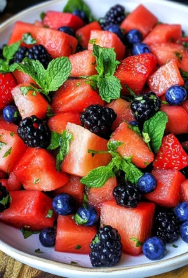 Berry Watermelon Salad With Honey Lime Dressing