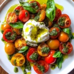 Burrata with Tomatoes & Pesto