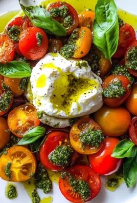 Burrata with Tomatoes & Pesto