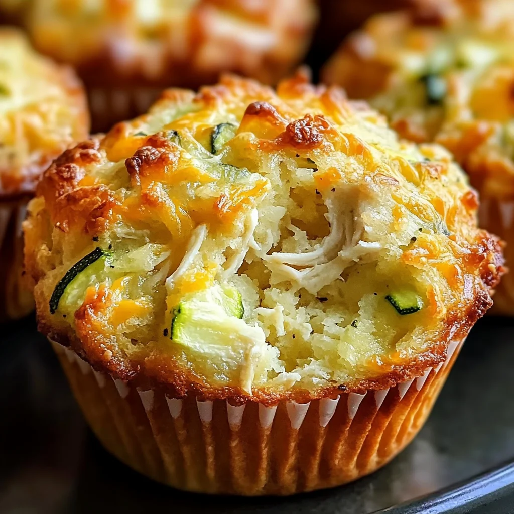 Chicken, Cheese, and Zucchini Muffins | Easy Savory Snack