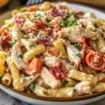 Chicken Turkey Bacon Ranch Pasta Salad