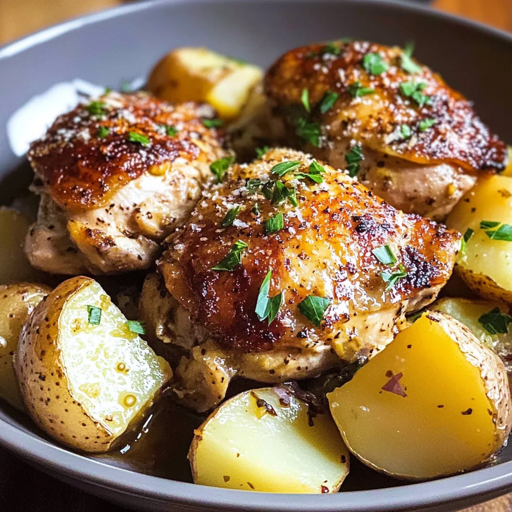 Crockpot Mustard Chicken and Potatoes