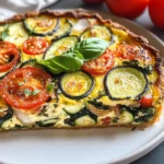 Crustless Garden Vegetable Quiche (gluten free + dairy free)