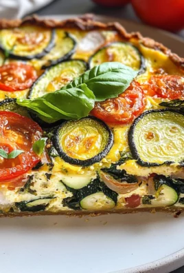 Crustless Garden Vegetable Quiche (gluten free + dairy free)