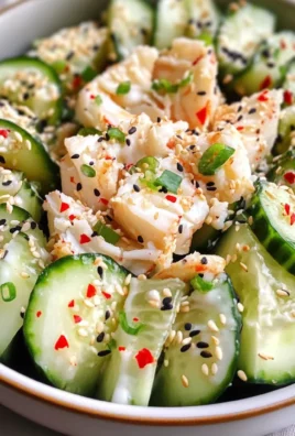 Easy California Roll Cucumber Salad