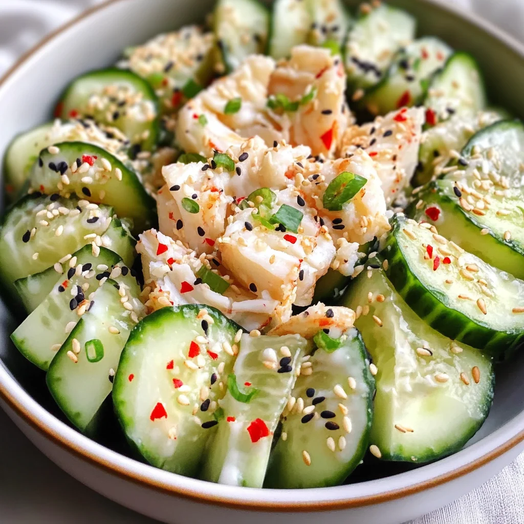 Easy California Roll Cucumber Salad