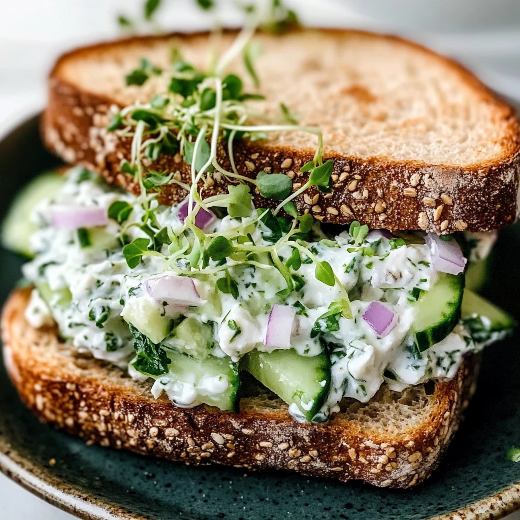 Easy Cucumber Salad Sandwiches