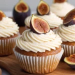 Fig Cupcakes with Honey Cream Cheese Frosting