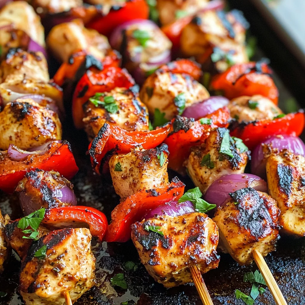 Grilled Smoked Paprika Chicken Kabobs