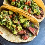 Grilled Steak Tacos with Avocado Salsa