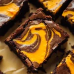 Halloween Cream Cheese Swirl Brownies