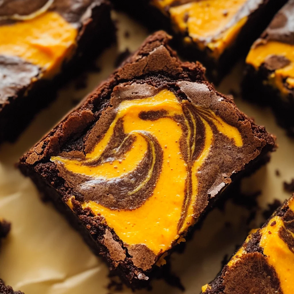 Halloween Cream Cheese Swirl Brownies