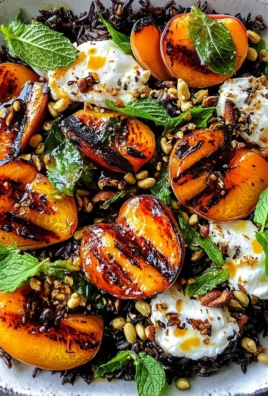 Honey-Harissa Grilled Peach and Burrata Salad
