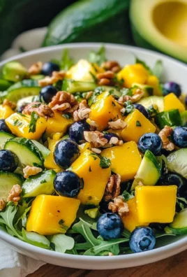 Mango Cucumber Salad with Blueberry and Avocado