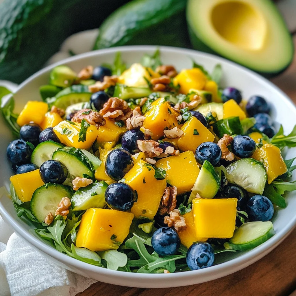 Mango Cucumber Salad with Blueberry and Avocado