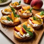 Peach Bruschetta | Perfect Summer Appetizer or Sweet Breakfast Recipe