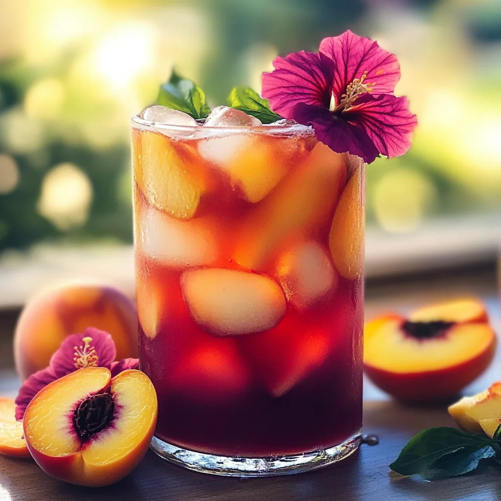 Peach Hibiscus Sunset Tea
