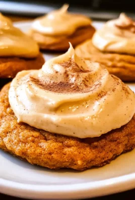 Pumpkin Cookies with Cream Cheese Frosting