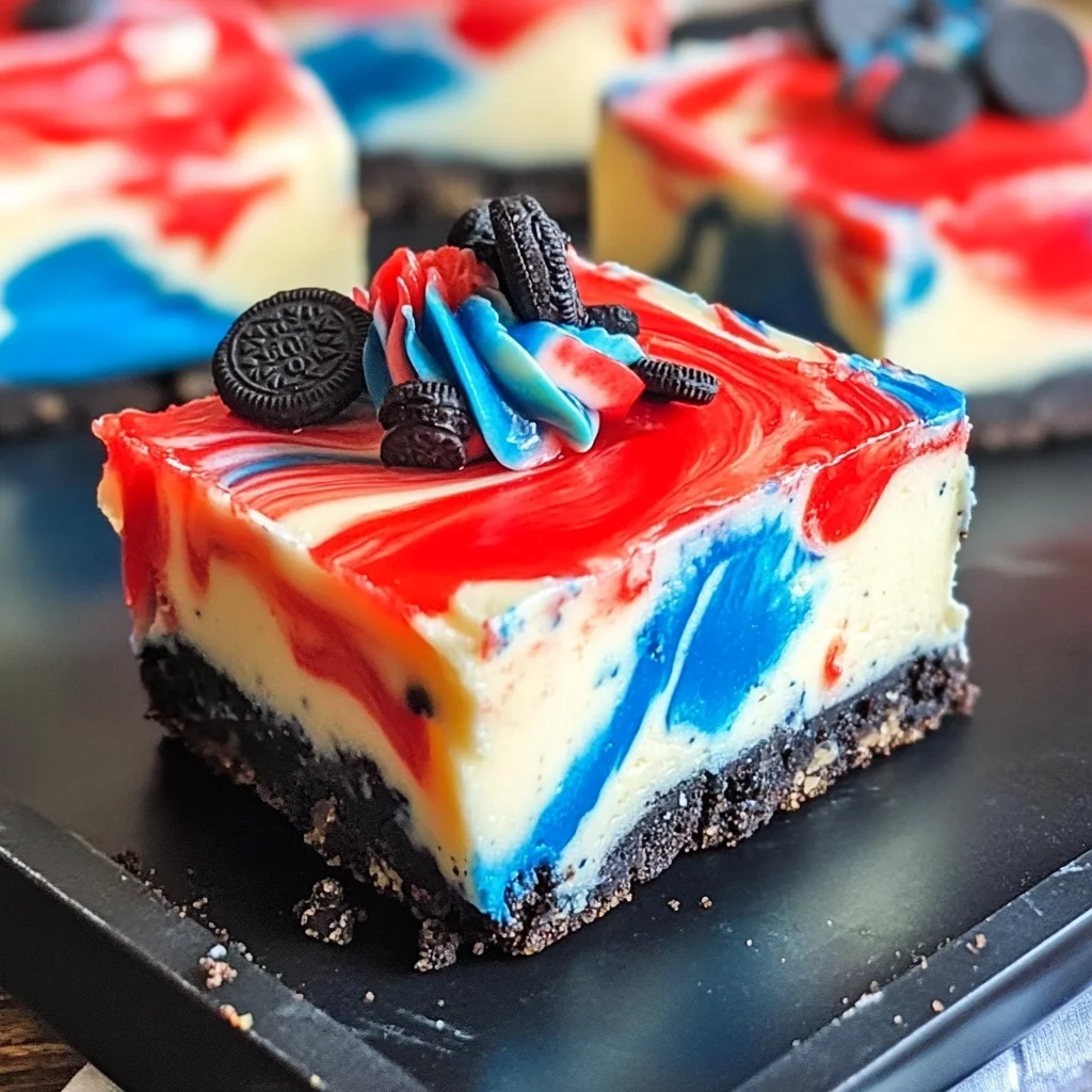 Red White and Blue Cheesecake Bars Recipe