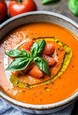 Roasted Tomato Soup with Fresh Tomatoes and Basil