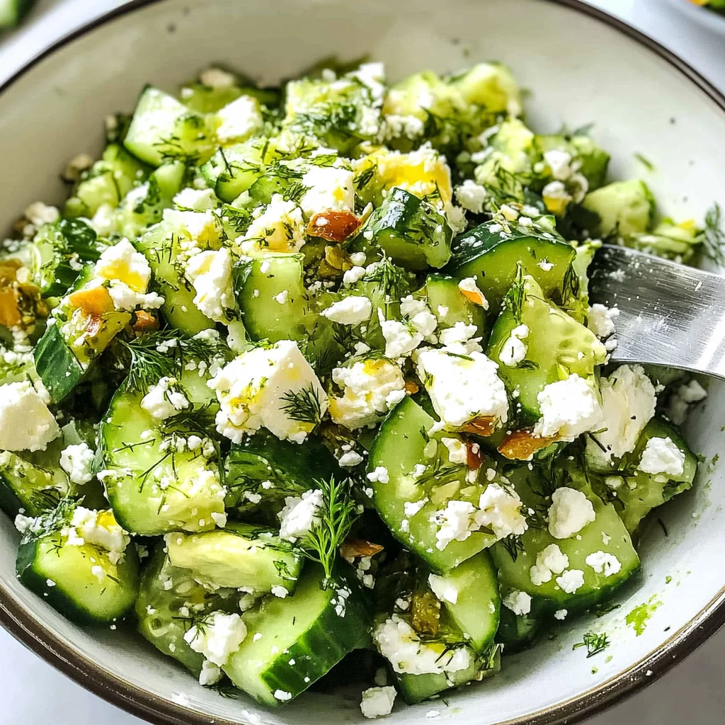 Smashed Cucumber Salad - With Feta and Dill