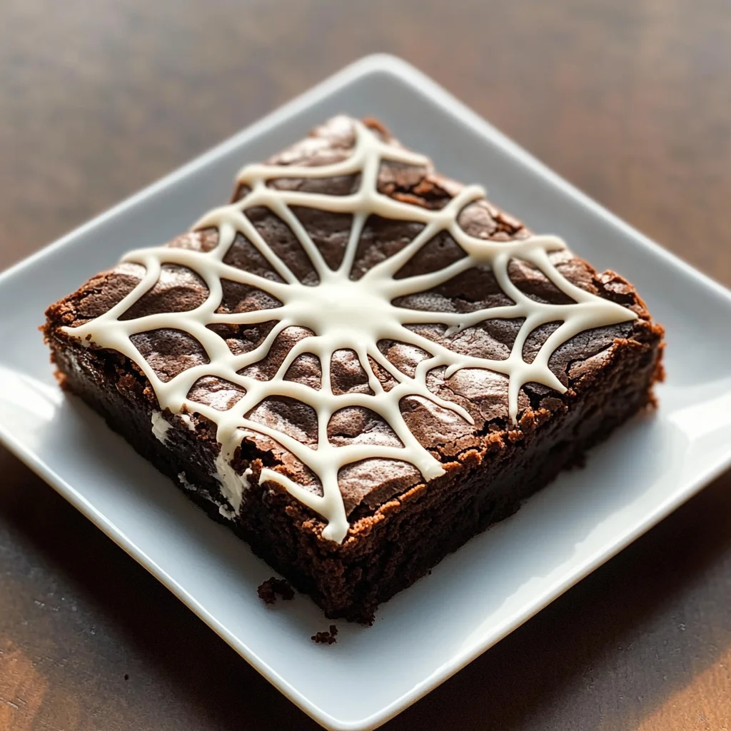 Spider Web Brownies