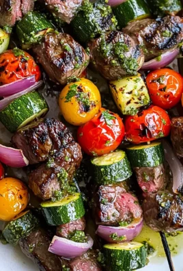 Steak Kebabs with Chimichurri