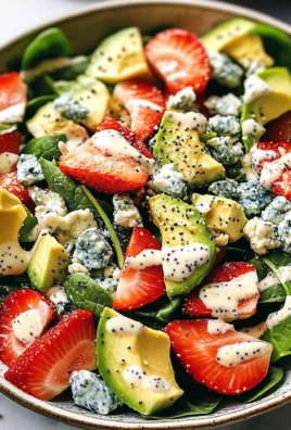 Strawberry Avocado Spinach Salad with Poppyseed Dressing