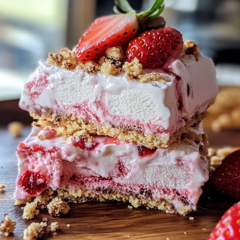 Strawberry Shortcake Ice Cream Bars