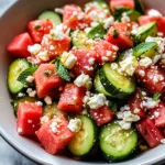 Watermelon Cucumber Salad