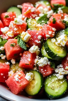 Watermelon Cucumber Salad