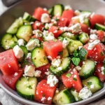 Watermelon Salad with Cucumber and Feta