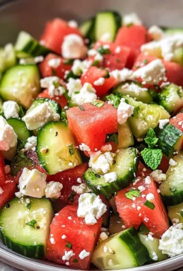 Watermelon Salad with Cucumber and Feta