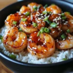 20 Minute Honey Garlic Shrimp & Rice Bowl