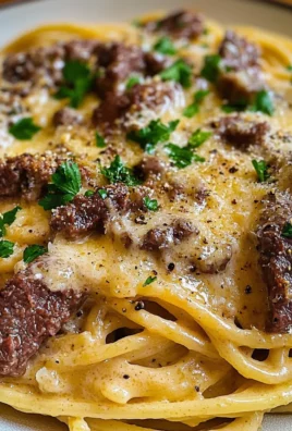 Cajun Beef Spaghetti in Creamy Three-Cheese Parmesan Sauce