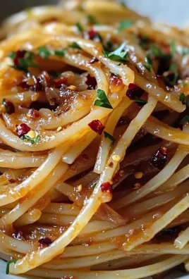 Caramelized Onion Pasta with Chilli Oil
