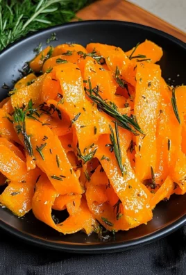 Carrot Ribbons in Rosemary Butter Sauce
