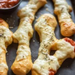 Cheesy Halloween Breadstick Bones