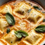 Creamy Tuscan Ravioli Soup