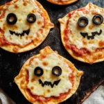 Easy Mini Halloween Pizzas