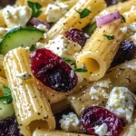 Feta & Cranberry Rigatoni Salad with Lemon Vinaigrette