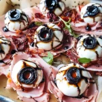 Halloween Antipasto Eyeballs Appetizer