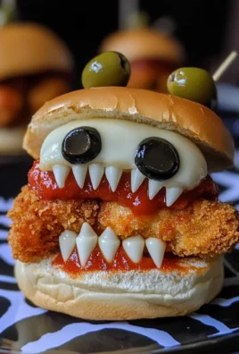 Halloween Chicken Parm Sliders