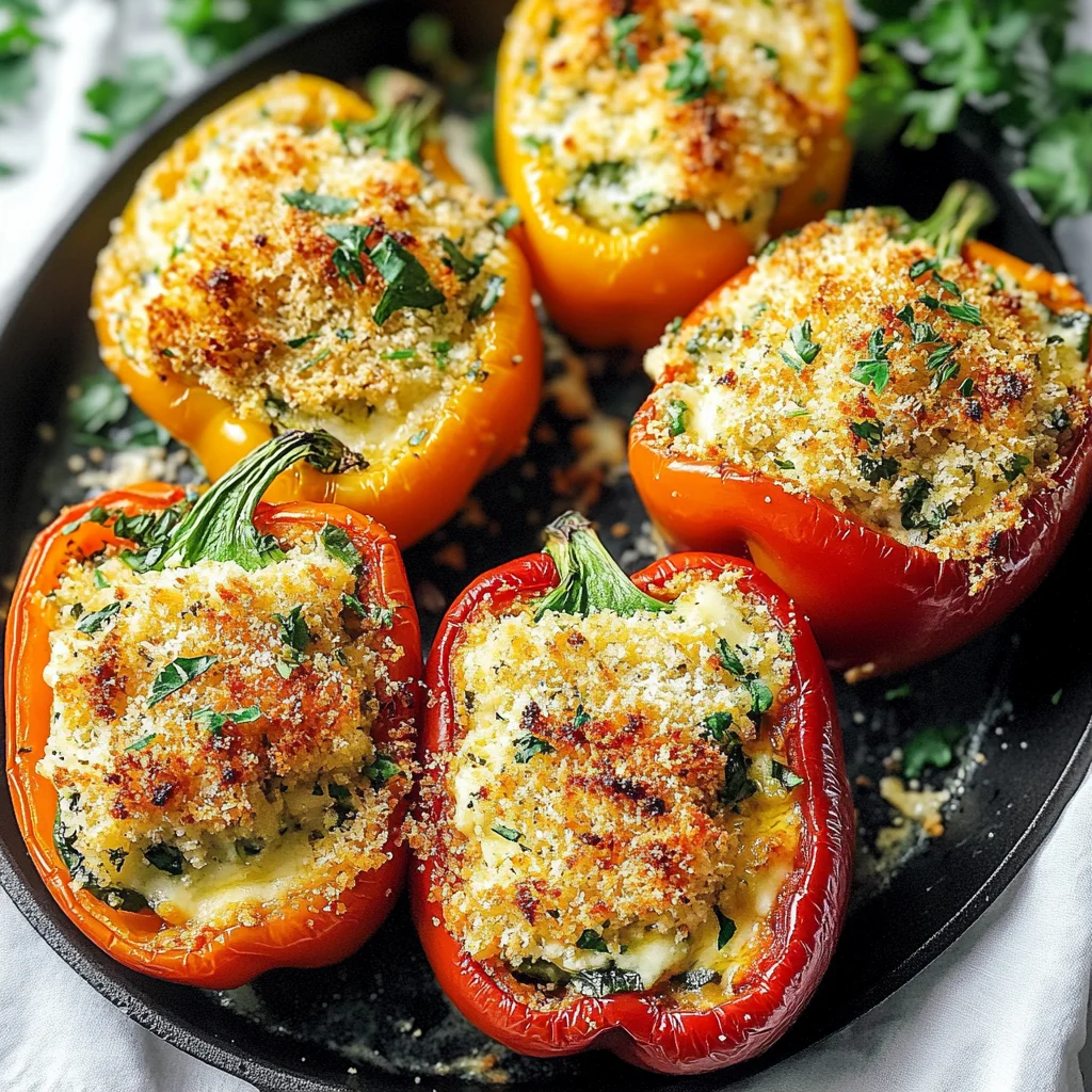 Herby Ricotta Stuffed Peppers