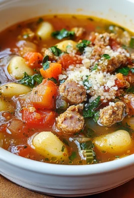 Italian Vegetable Soup with Spicy Sausage